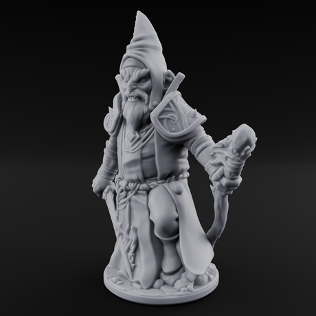 Flame Palming Gnome Pyromancer B Miniature for Dungeons and Dragons, Pathfinder or other TTRPGs