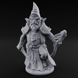 Flame Palming Gnome Pyromancer B Miniature for Dungeons and Dragons, Pathfinder or other TTRPGs