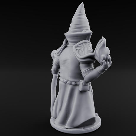 Flame Palming Gnome Pyromancer C Miniature for Dungeons and Dragons, Pathfinder or other TTRPGs