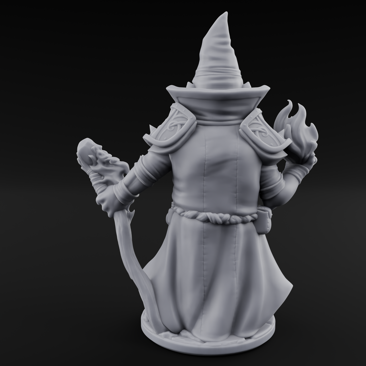 Flame Palming Gnome Pyromancer C Miniature for Dungeons and Dragons, Pathfinder or other TTRPGs