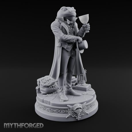 Goblet Inspecting Top Hat Clutching Frogfolk Gentleman — 32mm
