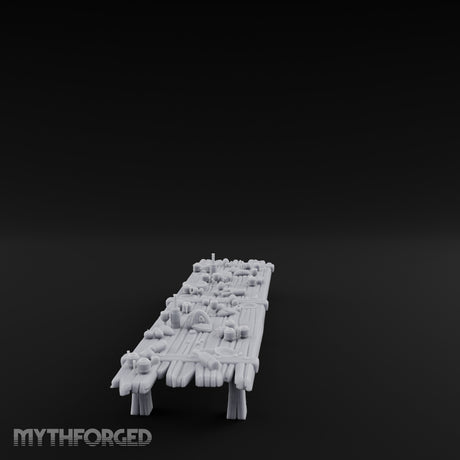 Goblet-Strewn Cloth-Draped Noble Dining Feasting Tables Miniature for Dungeons and Dragons, Pathfinder or other TTRPGs