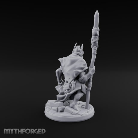 Webs Over Crumbling Brick Goblin Chief and Giant Spider B
