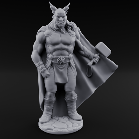 Cape Billowing God Of Thunder Miniature for Dungeons and Dragons, Pathfinder or other TTRPGs