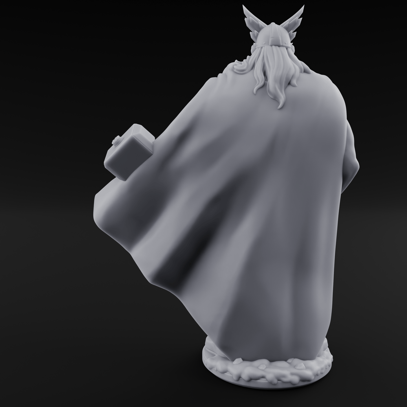 Cape Billowing God Of Thunder Miniature for Dungeons and Dragons, Pathfinder or other TTRPGs