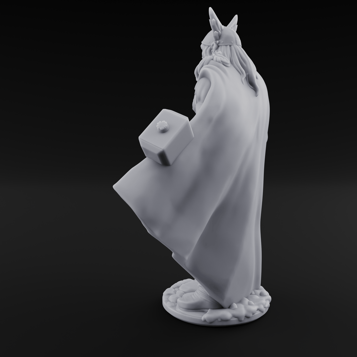 Cape Billowing God Of Thunder Miniature for Dungeons and Dragons, Pathfinder or other TTRPGs