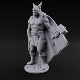 Cape Billowing God Of Thunder Miniature for Dungeons and Dragons, Pathfinder or other TTRPGs