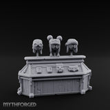 Goggle-Stocked Plank-Built Climbing Shop Display Counter Miniature for Dungeons and Dragons, Pathfinder or other TTRPGs