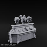 Goggle-Stocked Plank-Built Climbing Shop Display Counter Miniature for Dungeons and Dragons, Pathfinder or other TTRPGs