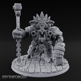 Aztec Inspired Totem Crowned Golem Warlord Miniature for Dungeons and Dragons, Pathfinder or other TTRPGs