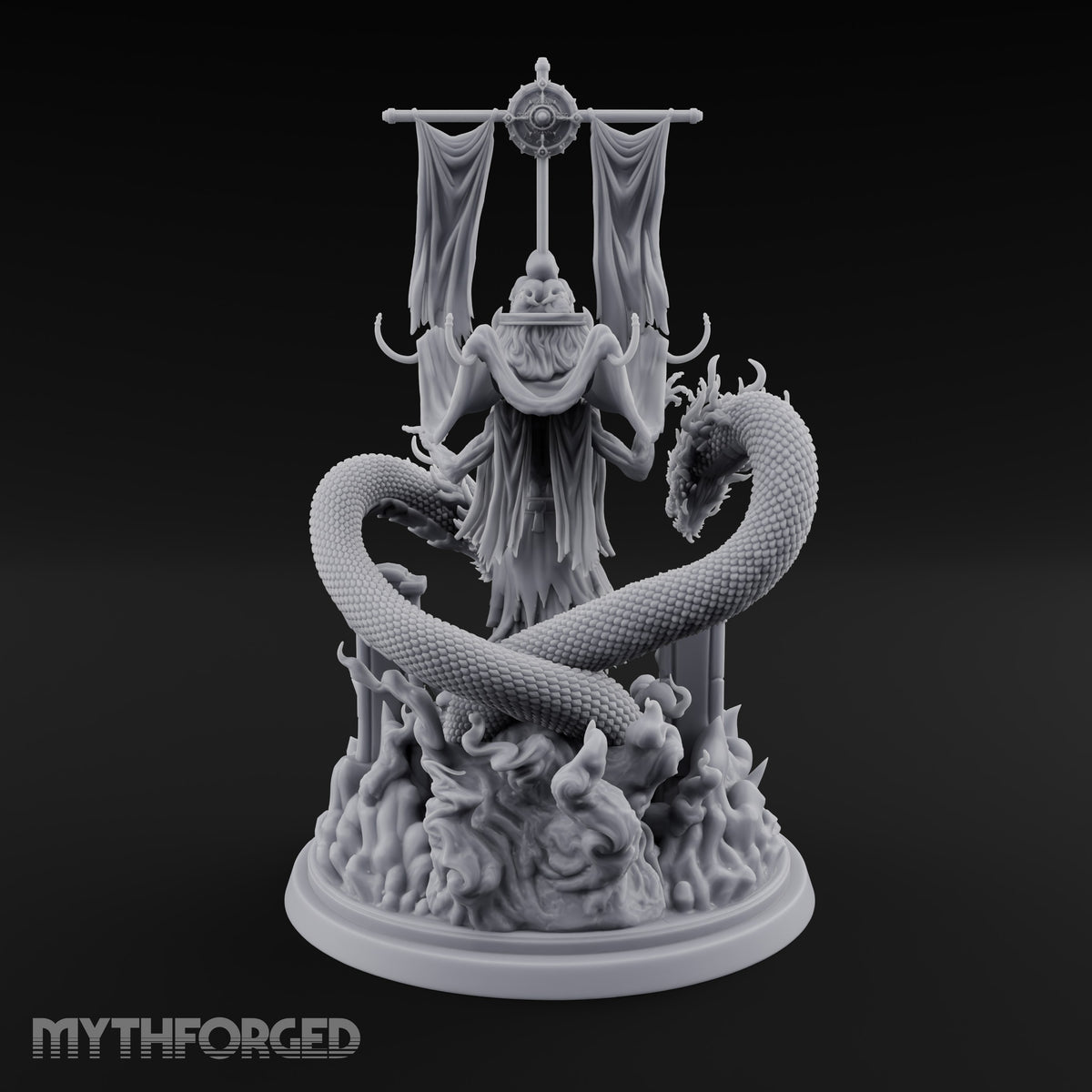 Receives Guests Unhurried Lich Hooded Skull-Robed Sorcerer