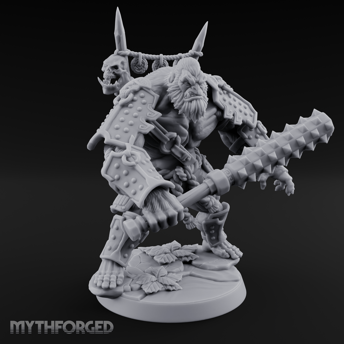 Spiked Armor Flexing Hadozee Warlord Miniature for Dungeons and Dragons, Pathfinder or other TTRPGs