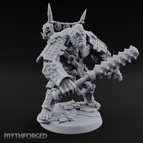 Spiked Armor Flexing Hadozee Warlord Miniature for Dungeons and Dragons, Pathfinder or other TTRPGs