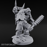Spiked Armor Flexing Hadozee Warlord Miniature for Dungeons and Dragons, Pathfinder or other TTRPGs