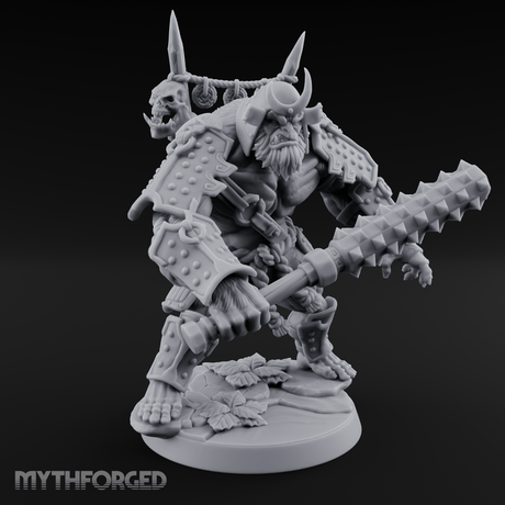 Spiked Armor Flexing Hadozee Warlord Miniature for Dungeons and Dragons, Pathfinder or other TTRPGs