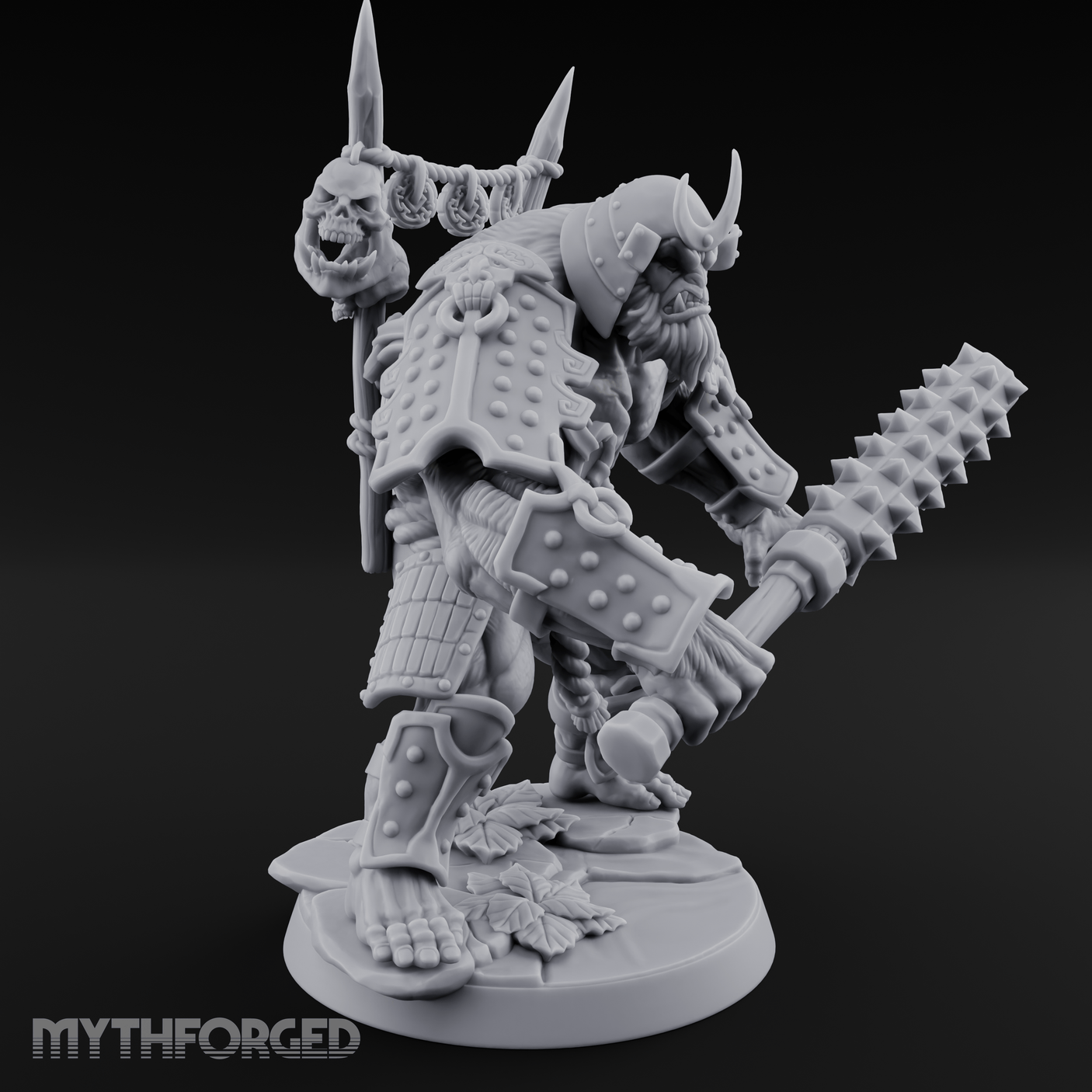 Spiked Armor Flexing Hadozee Warlord Miniature for Dungeons and Dragons, Pathfinder or other TTRPGs