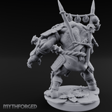 Spiked Armor Flexing Hadozee Warlord Miniature for Dungeons and Dragons, Pathfinder or other TTRPGs