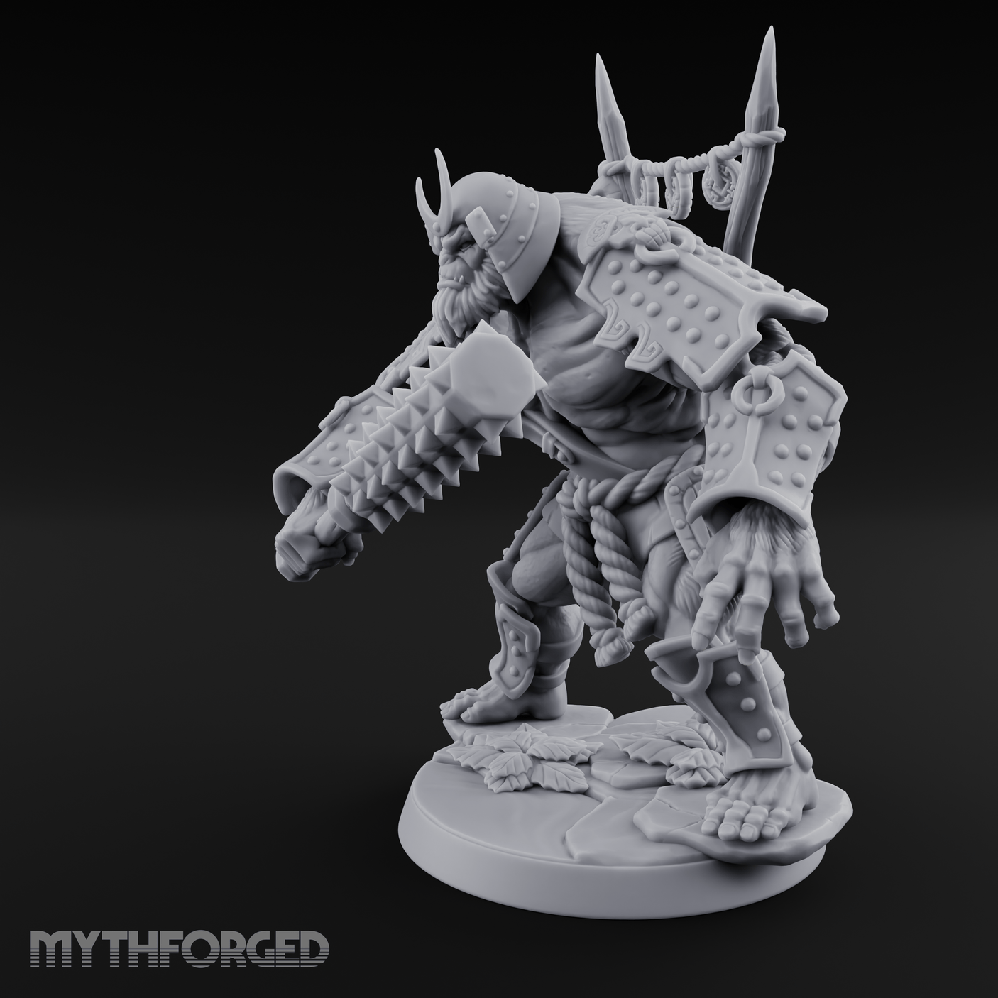 Spiked Armor Flexing Hadozee Warlord Miniature for Dungeons and Dragons, Pathfinder or other TTRPGs