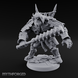 Spiked Armor Flexing Hadozee Warlord Miniature for Dungeons and Dragons, Pathfinder or other TTRPGs