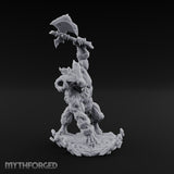 Breaks the Ground First Goristro Fiend with Raised Axe