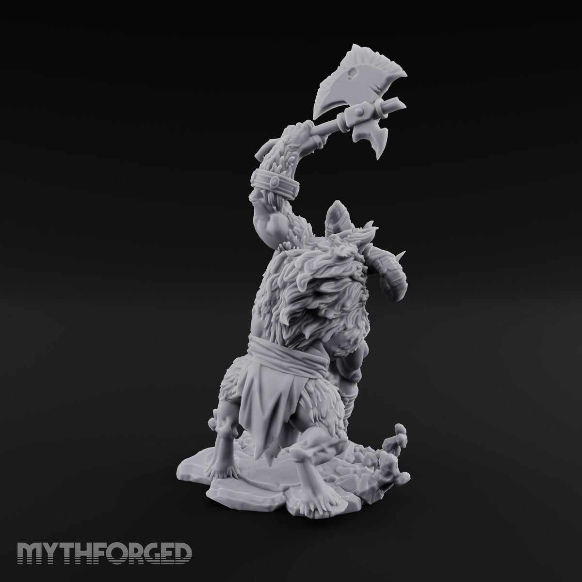 Breaks the Ground First Goristro Fiend with Raised Axe