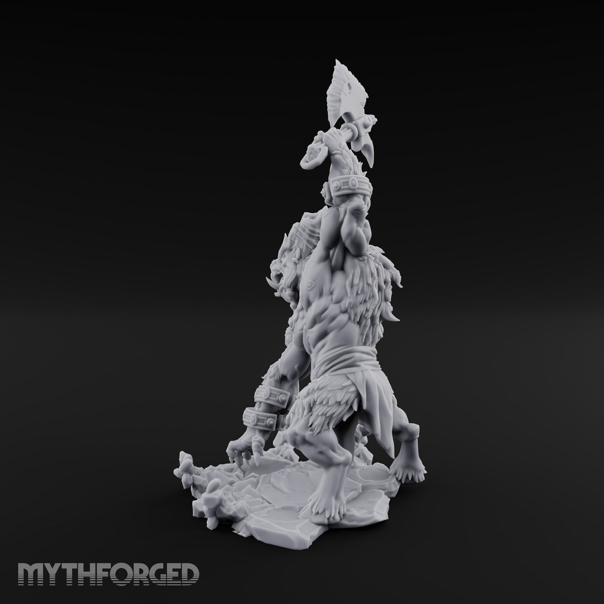 Breaks the Ground First Goristro Fiend with Raised Axe