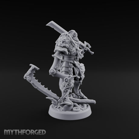 Traded an Arm for an Edge Human Bearded Warrior with Mechanical Blade Arm and Greatsword