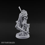 Traded an Arm for an Edge Human Bearded Warrior with Mechanical Blade Arm and Greatsword