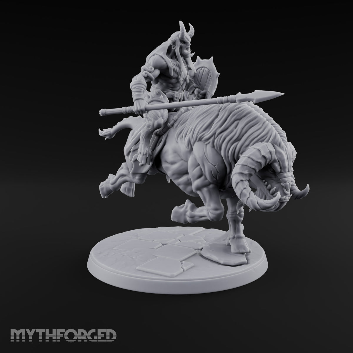 Thundering Into Battle Beastman Gorthek Riders — A · With