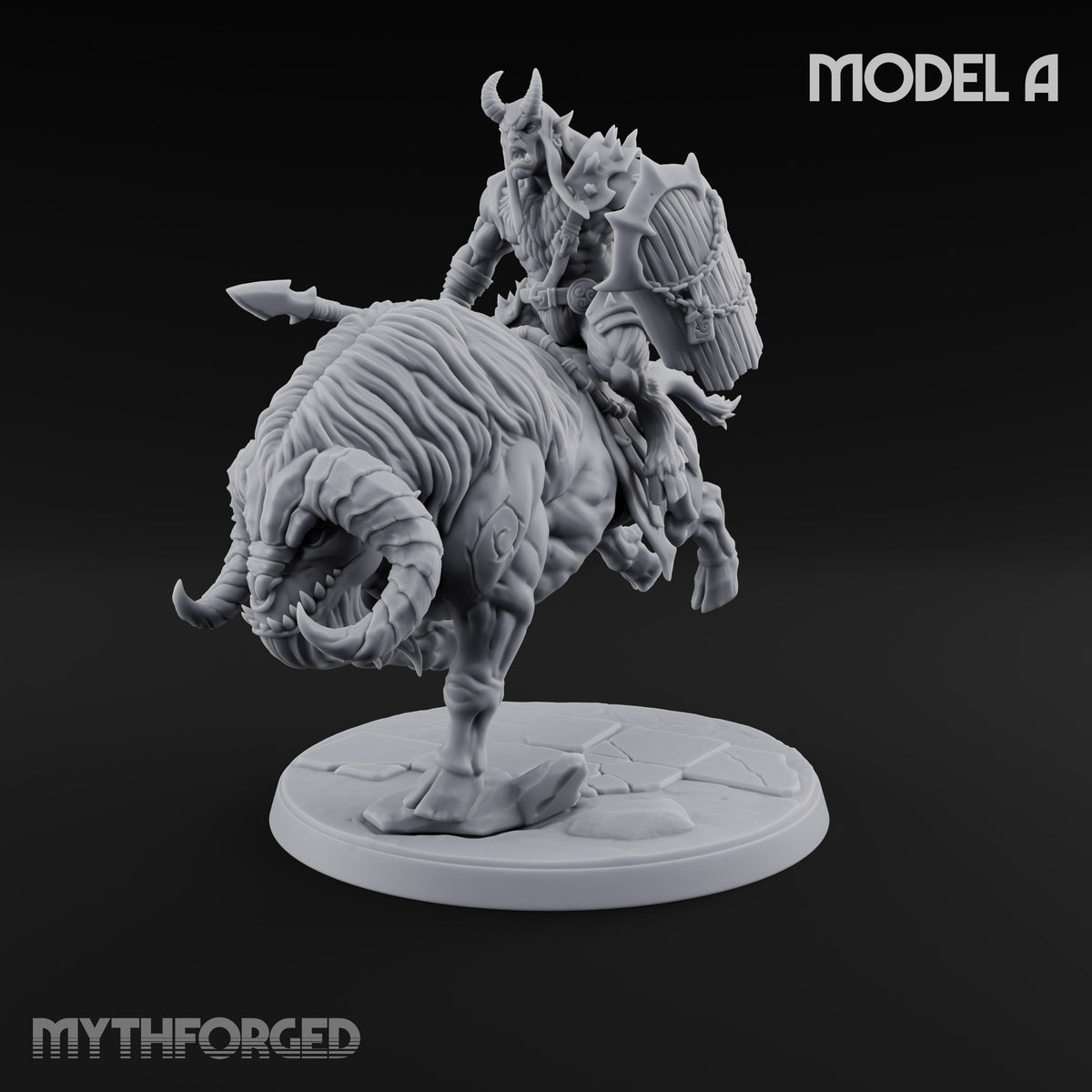Thundering Into Battle Beastman Gorthek Riders — A · With