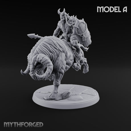 Thundering Into Battle Beastman Gorthek Riders — A · With