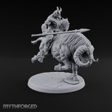 Thundering Into Battle Beastman Gorthek Rider A — Without