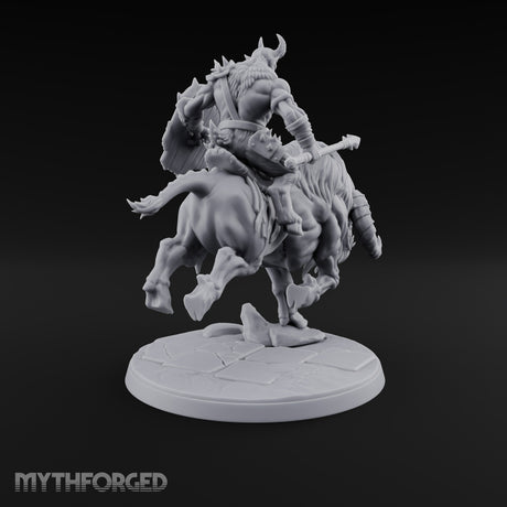 Thundering Into Battle Beastman Gorthek Rider A — Without