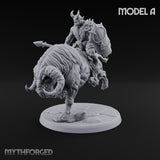 Thundering Into Battle Beastman Gorthek Rider A — Without