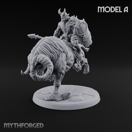 Thundering Into Battle Beastman Gorthek Rider A — Without