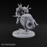Thundering Into Battle Beastman Gorthek Rider B — With