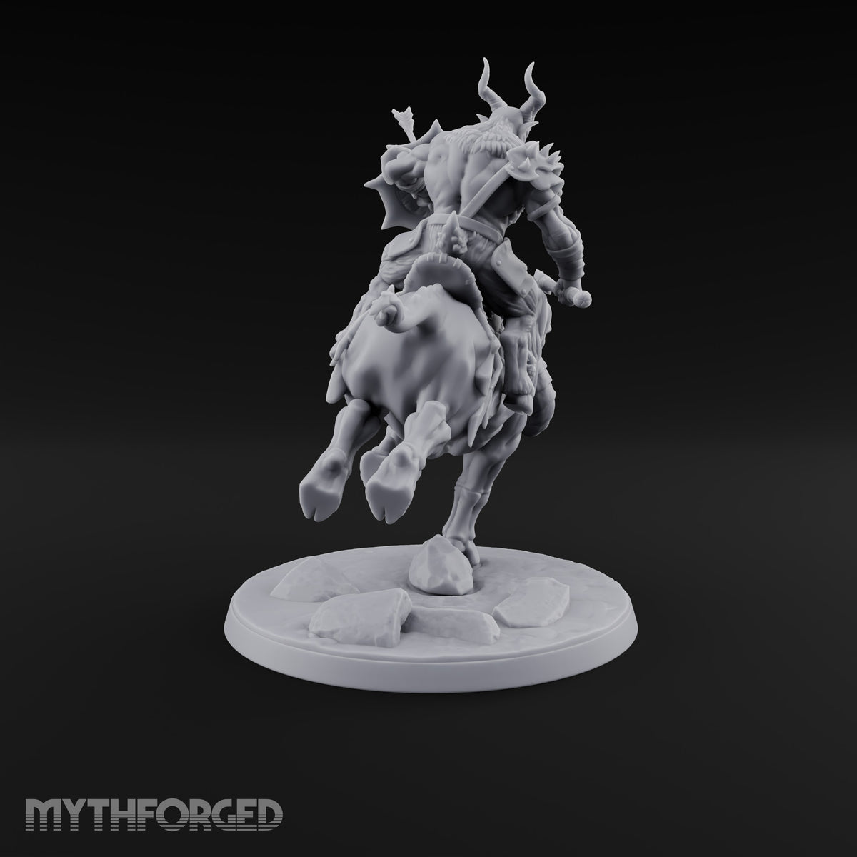 Thundering Into Battle Beastman Gorthek Rider B — Without