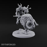Thundering Into Battle Beastman Gorthek Rider B — Without
