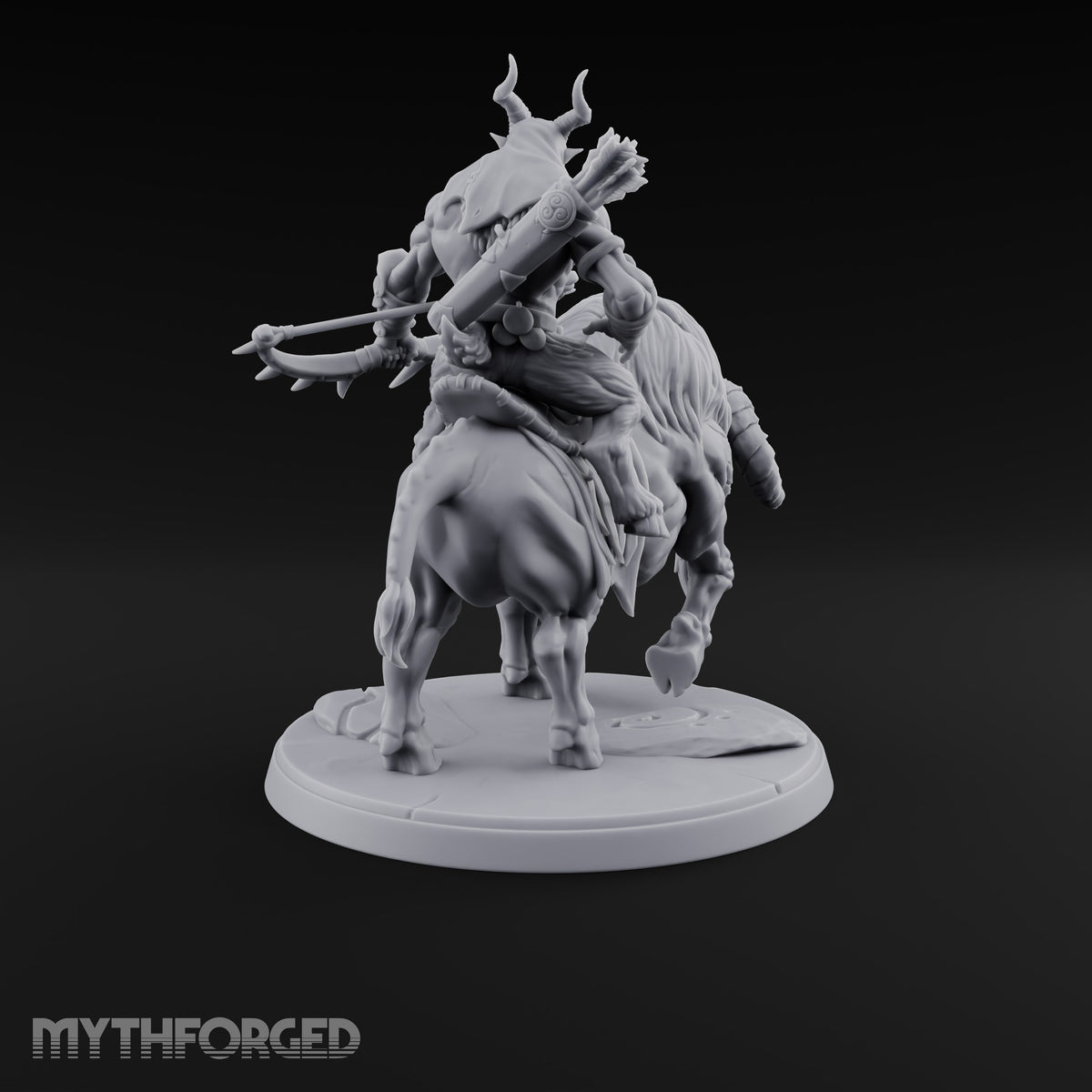 Thundering Into Battle Beastman Gorthek Rider C — With