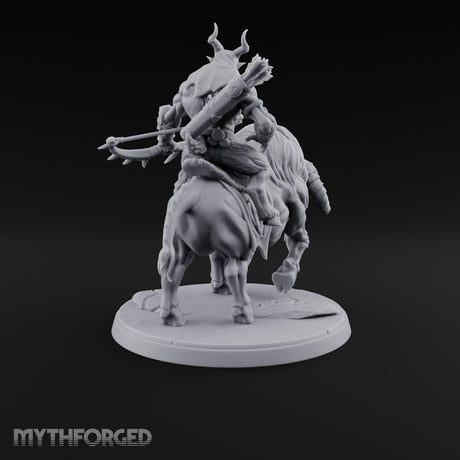 Thundering Into Battle Beastman Gorthek Rider C — With