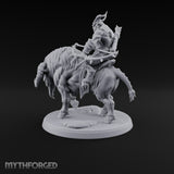 Thundering Into Battle Beastman Gorthek Rider C — With