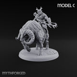 Thundering Into Battle Beastman Gorthek Rider C — With