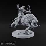 Thundering Into Battle Beastman Gorthek Rider D — With