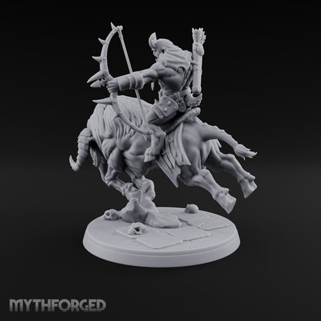Thundering Into Battle Beastman Gorthek Rider D — With
