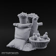 Grain-Filled Bottle-Packed Market Goods Scene Miniature for Dungeons and Dragons, Pathfinder or other TTRPGs