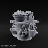 Grain-Filled Bottle-Packed Market Goods Scene Miniature for Dungeons and Dragons, Pathfinder or other TTRPGs