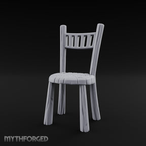Grain-Streaked Slat-Backed Tavern Chair
