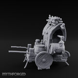 Grape-Laden Lantern-Hung Merchant Wine Cart Miniature for Dungeons and Dragons, Pathfinder or other TTRPGs