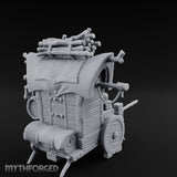 Grape-Laden Lantern-Hung Merchant Wine Cart Miniature for Dungeons and Dragons, Pathfinder or other TTRPGs