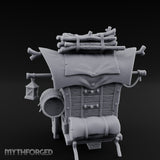 Grape-Laden Lantern-Hung Merchant Wine Cart Miniature for Dungeons and Dragons, Pathfinder or other TTRPGs